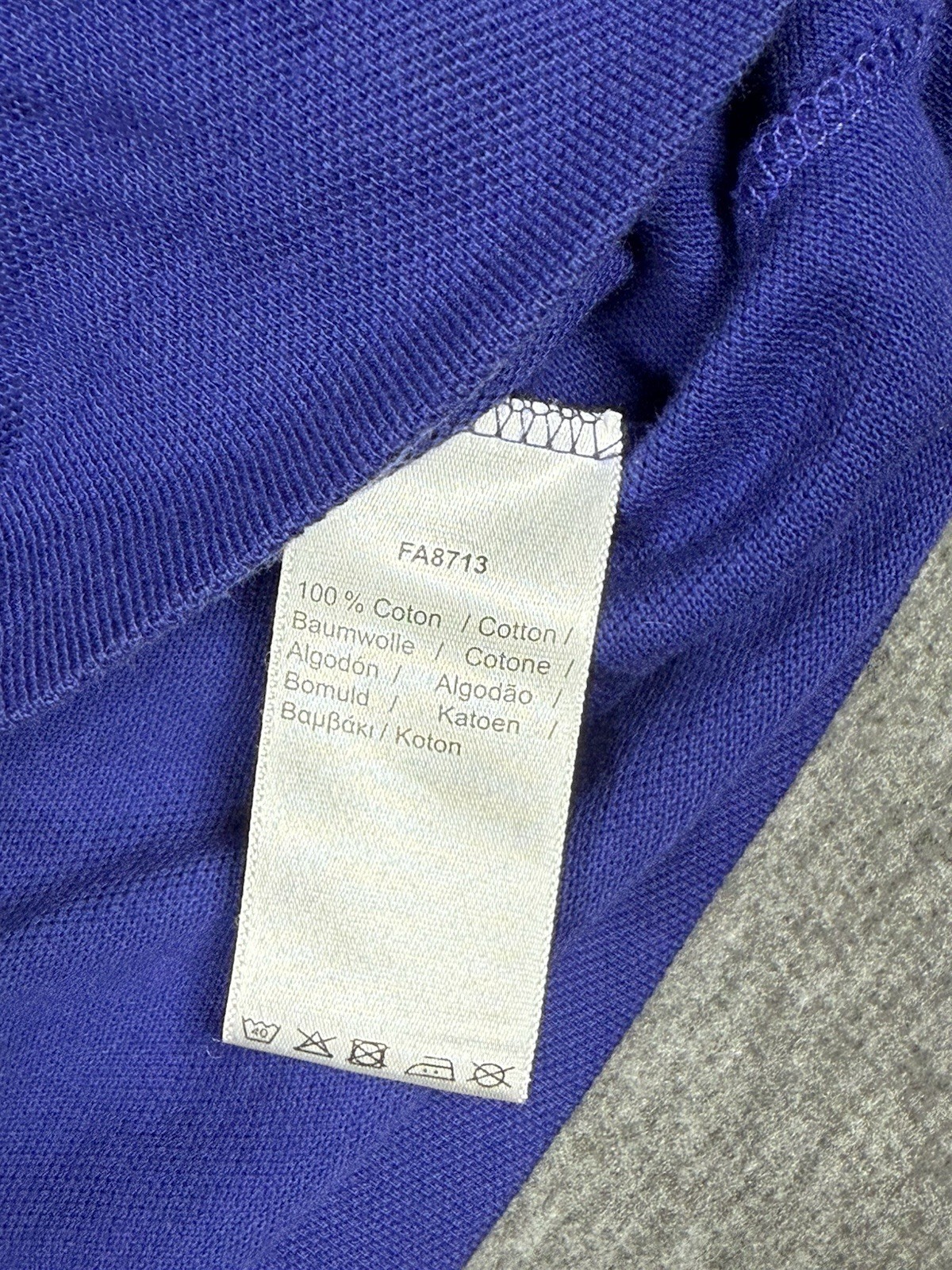 Lacoste Mens Medium Size 4 Classic Fit Blue 100% Cotton Canvas Mesh Polo thumbnail 4