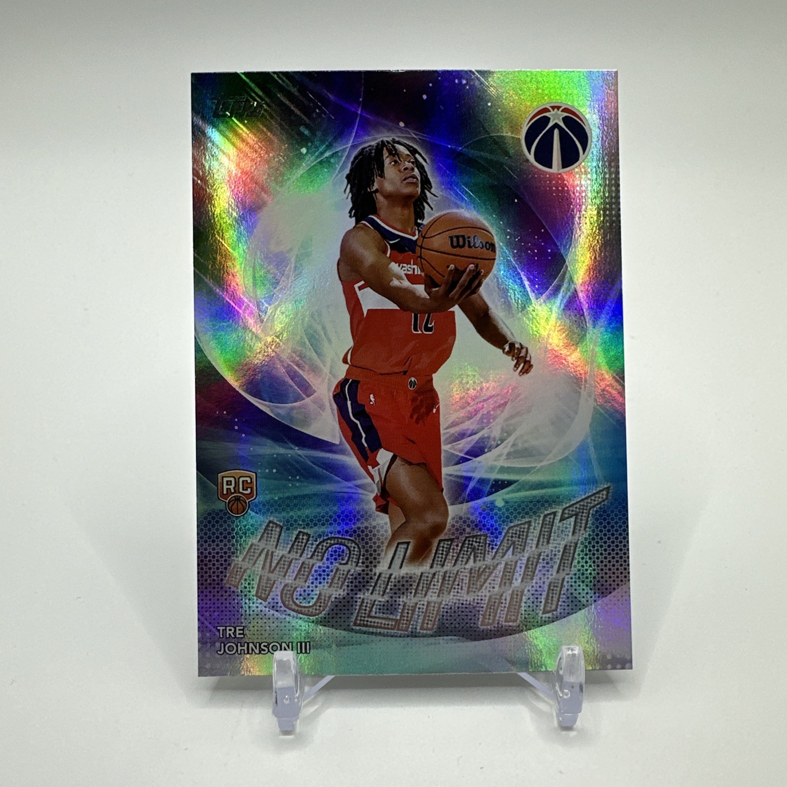 2025-26 Topps Tre Johnson III Rainbow Foil (RC) No Limit #NL-6 Wizards