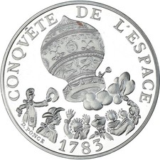 [#341751] Münze, Frankreich, Conquête de l'espace, 10 Francs, 1983, MDP, Piéfort