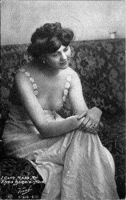 ''I Cant Make My Eyes...''-No.4/Boudoir/Lady In Risque Coin Dress/Edwardian -A134