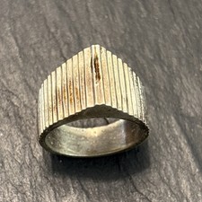 TS-46 Taxco Sterling Silver Unusual Abstract Statement Heavy ring size 6 Vintage