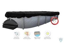 Buffalo Blizzard Fine Micro Mesh Oval Swimming Pool Winter Cover - Choose Size