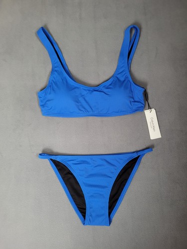 Calvin Klein Womens Low Waist Skinny Strap Bikini Set Two Piece Swimsuit Large - Picture 5 of 9