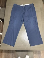 Mens 42x30 Genuine Dickies Flat Front BLUE RN20697