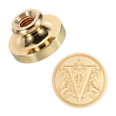 Alphabet V Wax Seal Stamp, for Envelope Invitation Tickets