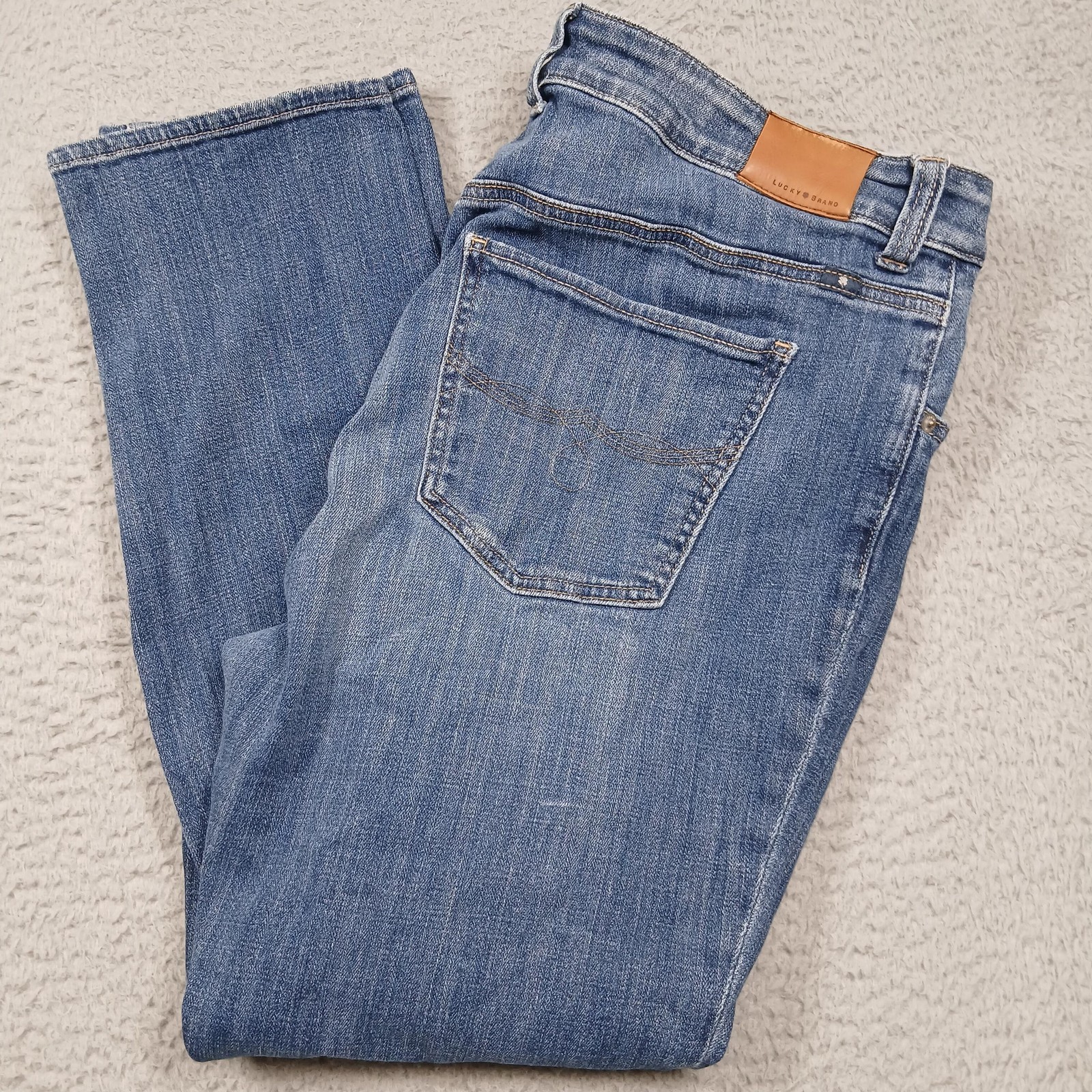 Womens 18w Wash Emma Straight Stretch Denim Five Pocket