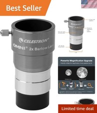 Silver Omni 2X Barlow Lens, Optics for Clearer Stargazing Experiences