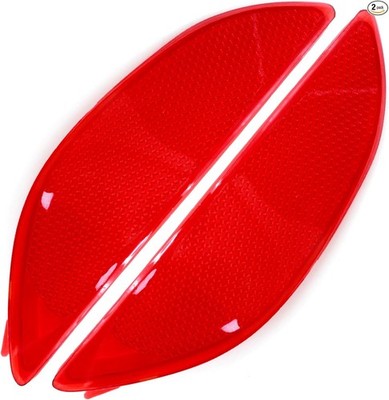 Pair Rear Left and Right Bumper Reflector Trim, Replacement for 2012-2017 Accent