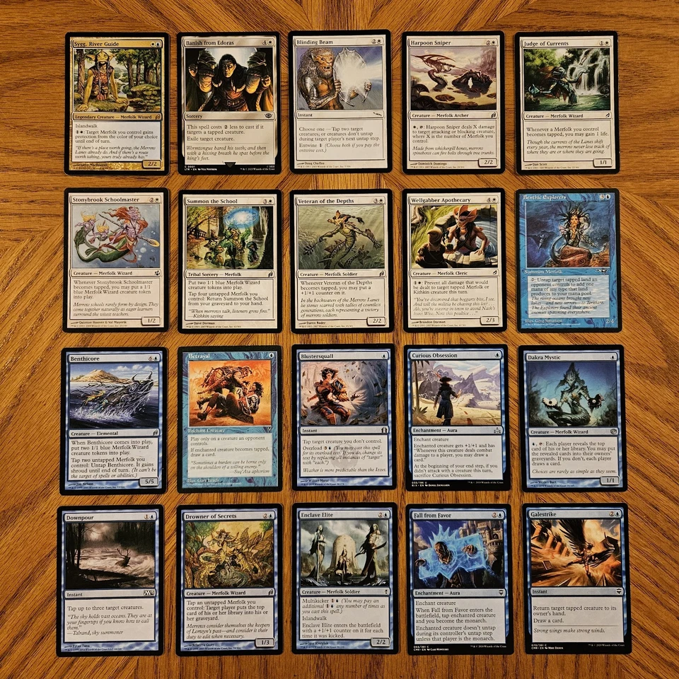 Custom EDH Commander Deck MtG Magic Gathering Sygg, River Guide Merfolk Tribal - Image 2 of 4