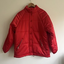 Topshop Red Puffer Jacket Coat BNWT UK 8 Quilted Bomber Winter Oversized