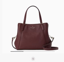 Image of Kate Spade Cherrywood Leather Jackson Medium Triple Compartment Satchel Bag BN