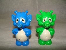 Vintage Playworld Toys Li'l Playmates Space Station Blue  Green Alien Figures