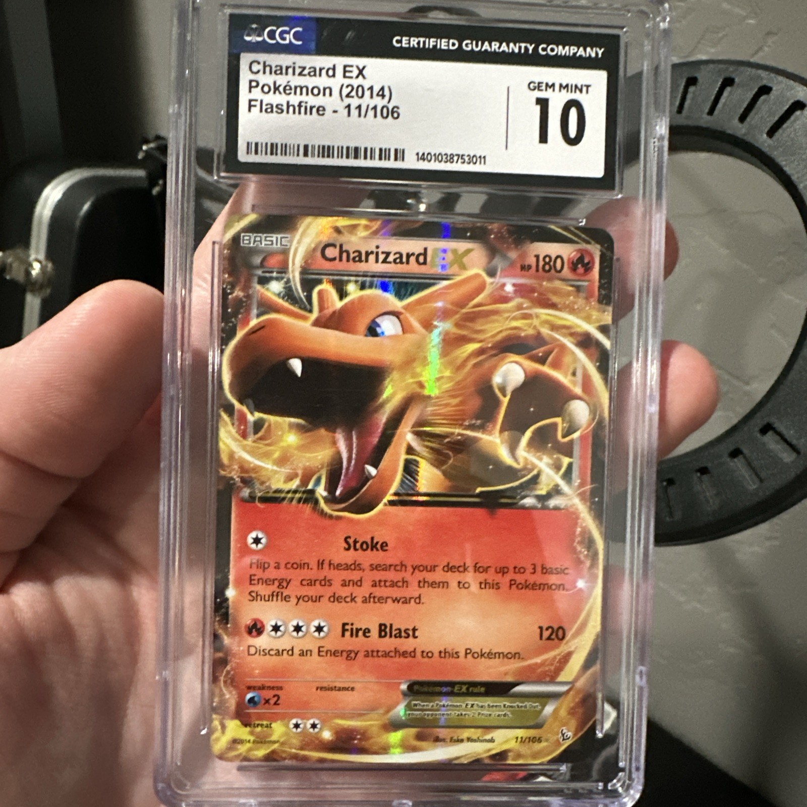 Pokemon Charizard EX - XY Flashfire - 11/106 - 2014 CGC 10 Gem Mint 🔥