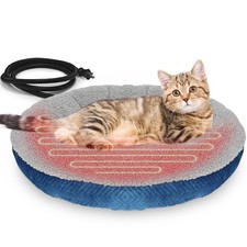 Heated Cat Beds for Indoor Cats Warming Cat Beds Super Soft Machine Washable ...