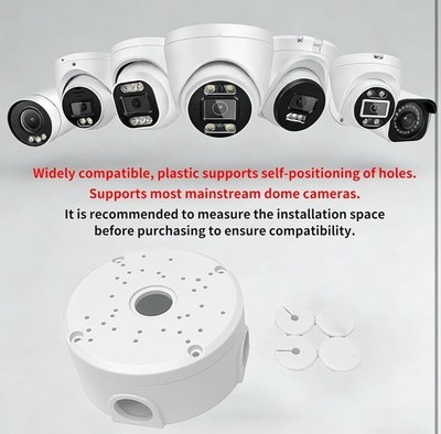 4 Pack Universal CCTV Junction Box Waterproof ABS for Dome Bullet Camera
