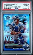 Bowman 2017 Draft Chrome MJ Melendez BDC-172 Blue 70th /200 Rookie PSA 10