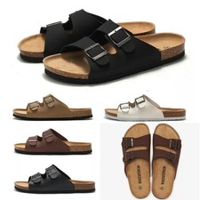 Herren Pantoletten Schuhe Hauslatschen Korkso...