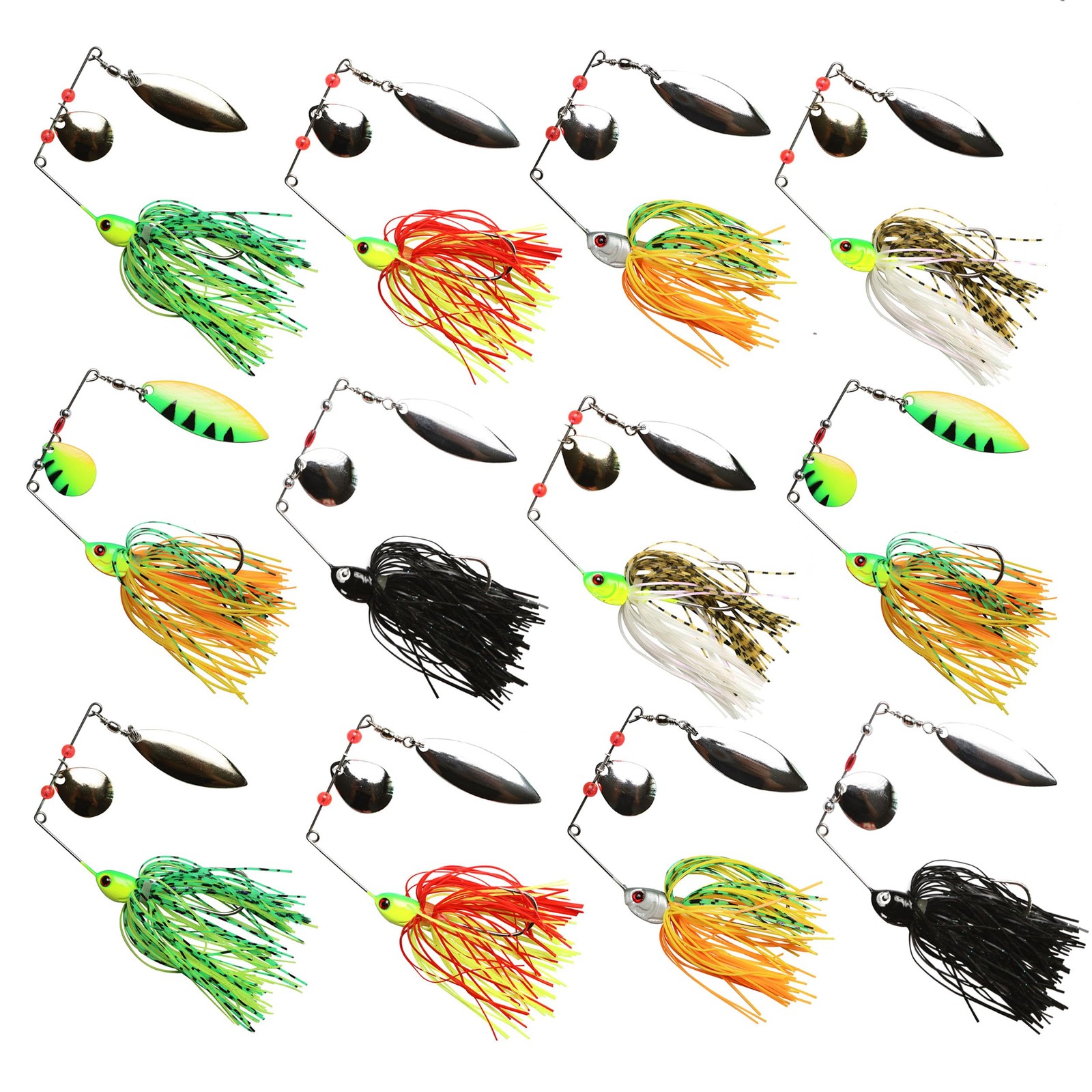 Spinnerbait Bass Fishing Lures Kit Spinner Baits Buzzbait Swimbait Hard Metal... - Image 9
