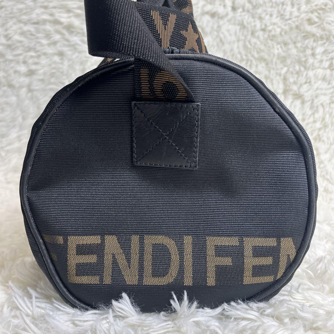 FENDI Duffle bag 2way Roma logo canvas leather black 511 FENDI Duffle bag 2way Roma logo canvas leather black 511