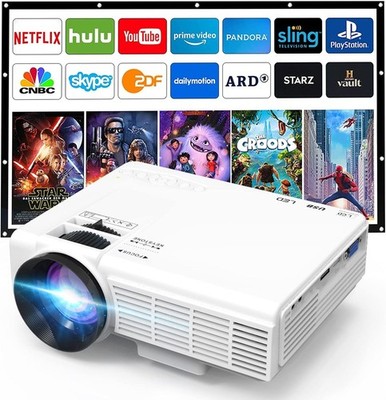 Mini Projector, 1080P Full HD Supported, Portable Movie Home Theater... 
