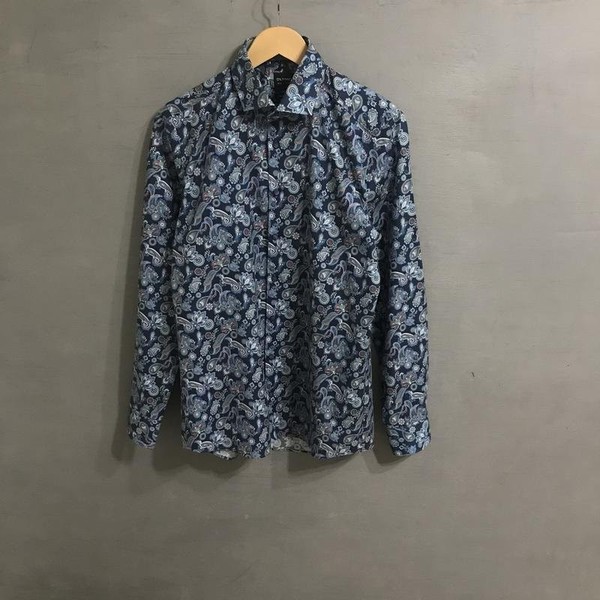 Men Olymp Shirt Multicolor Cotton L #M6Y9
