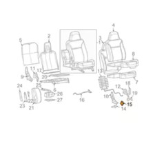 Vordersitz Lendenwirbelverstellung Griff Knopf 89042211 kompatibel mit Chevy GMC Hummer