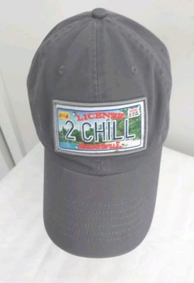 MARGARITAVILLE License 2 Chill Cayman Island Patch Gray Strap Baseball Cap Hat 