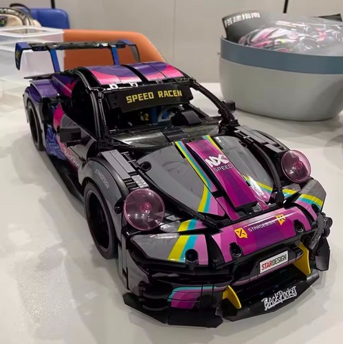 1611 PCS Technic Porsche RSR Racing Car Building Kit 1:10 Scale Sports Car Model