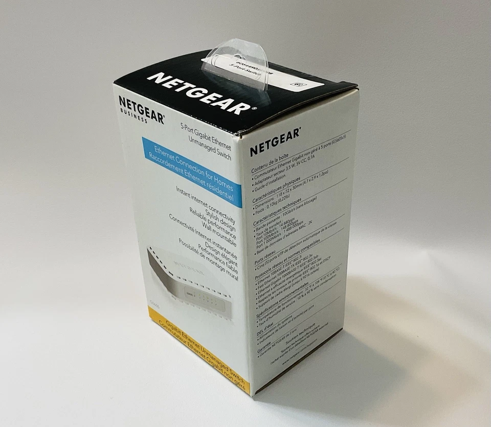 NETGEAR GS605NA 5 Port Gigabit Ethernet Unmanaged Switch - Image 2 of 4