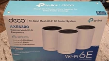 TP-Link Deco AXE5300 Tri-Band Mesh Wi-Fi 6E Router 5300Mbps 3-Pack White