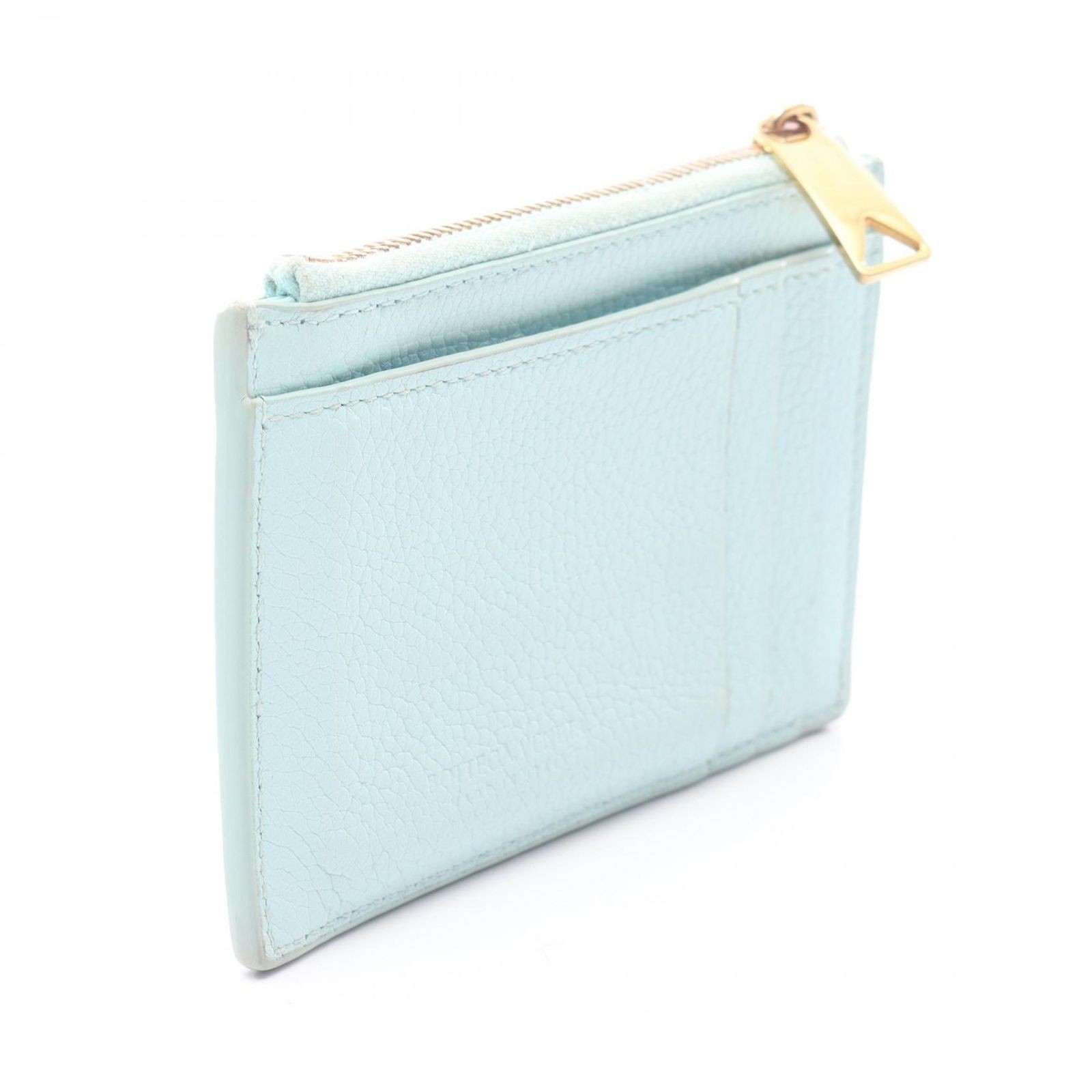 Bottega Veneta Maxi Intrecciato Leather Card Case Light Blue thumbnail 2