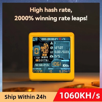 1060Kh/s NerdMiner V2 NMMiner NM-TV BTC Solo Miner Bitcoin Home Lottery Mining