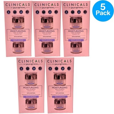 Spa Scriptions Clinicals Retinol Day & Night Cream Set 1.7 oz 5 Pack New