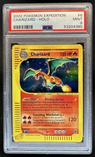 2002 Pokemon Expedition Charizard Holo #6/165 PSA 9