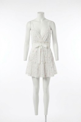 Loveshackfancy Sibelle Floral Embroidered Cotton Mini Dress White