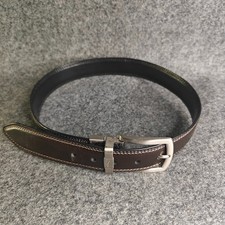 Nautica Dress Belt Boys Size 22 Black/Brown Reversible Faux Leather Classic