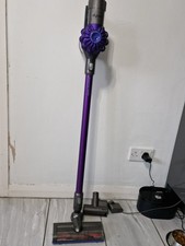 Dyson V6 Animal Cordless Bagless Stick Vacuum Purple/Grey w Charger Floor Brush