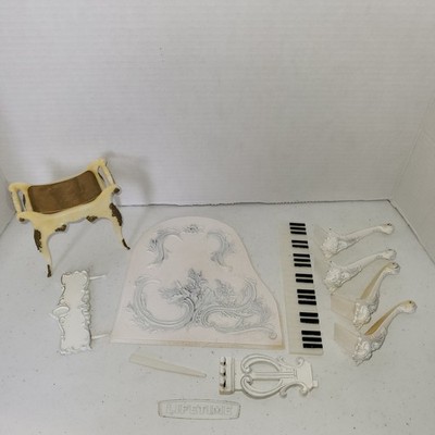 Vintage 70s Wilton Grand Piano Cake Topper Accessories Set  1973 Pianist