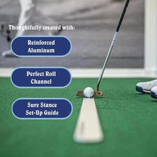 Putting Rail Golf Stance Training Aid 2-In-1 Golf Alignment Putting Ruler 36"