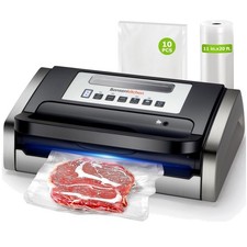 Sigillatore Sottovuoto Automatico per Alimenti con Taglierina Integrata - 135W, Perfetto per Freschezza