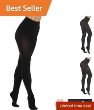 Comfortable Women's 80 Den Opaque Tights - Durable Stretch  Machine Washable