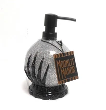 Moonlit Manor Halloween Sparkling Soap Lotion Dispenser Pump Skelton Hands