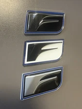 F  Metal Badge Emblem For Lexus Fender Trunk Isf Gsf IS350 ES LS500h RCF