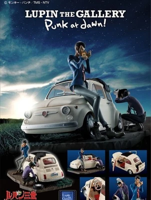 Figurine Lupin III THE GALLERY Punk at dawn Fiat 500 Diecast 1/6 Diorama Mega... - Photo 1/4