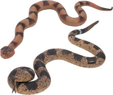2Pcs Realistic Fake Snakes for Garden, Keep Birds  Squirrels Away, Lifelike
