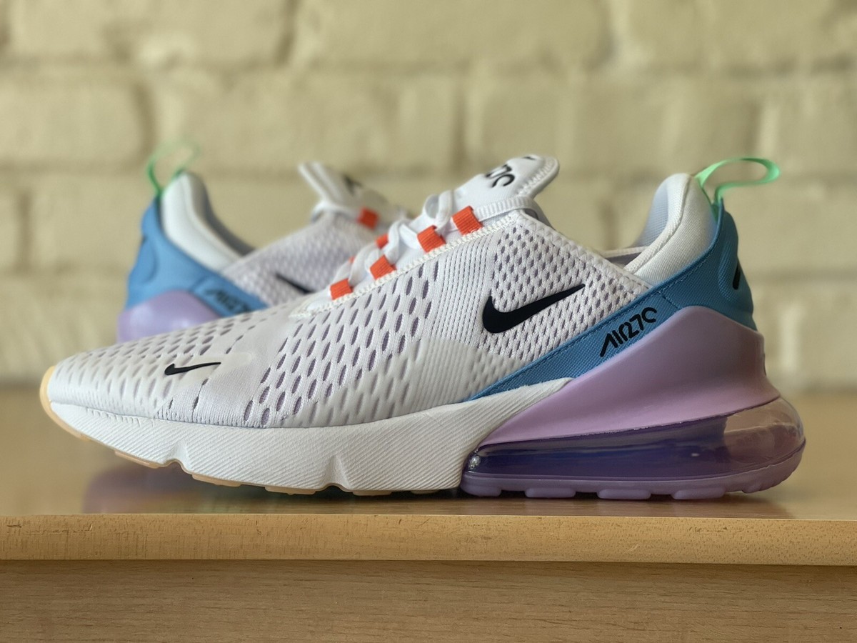 Nike Women's Air Max 270 White Purple Sneakers DX2351-100 Size