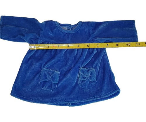Doll Velour Dress Blue Dolls Clothing Pockets You & Me 2014 Baby Girl Toys R Us - Picture 5 of 5
