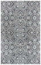 10x13 Rizzy Rugs Gray Floral Leaves Tufted Area Rug OU957A - Aprx 10' x 13'