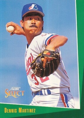 #147 MONTREAL EXPOS # DENNIS MARTINEZ - P # BASEBALL CARD SCORE SELECT MBL 1992