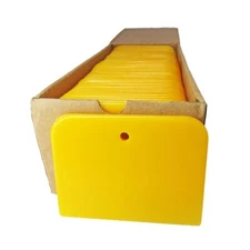 4" Reusable Yellow Plastic Spreaders (100-Pack) for Auto Body Filler - (9064)